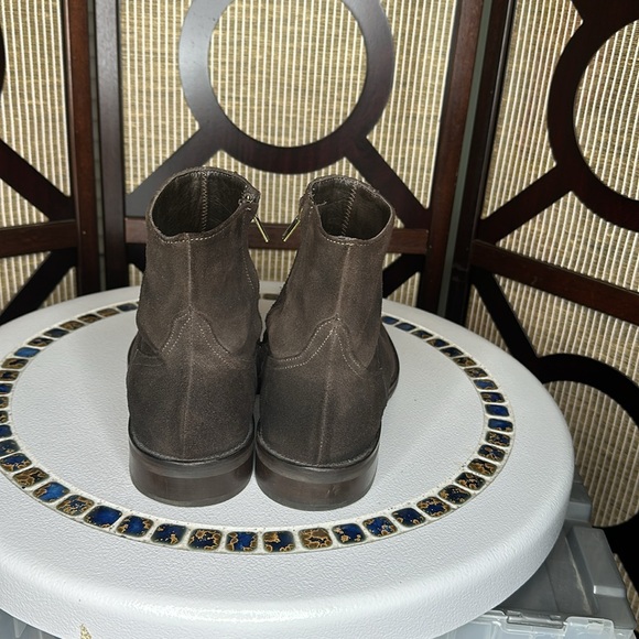 To Boot New York Adam Derrick Boots Mens 12 Muller Dark Brown Waxed Suede Zip - Picture 3 of 10